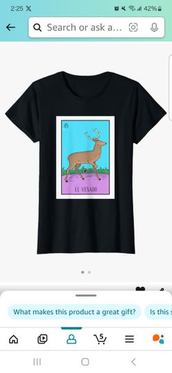 The Deer  Mexican Lottery T-shirt, Lotería 