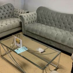 Fancy Modern Sofa and Loveseat