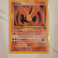 Moltres Non Holo Rare 27/62 Fossil Unlimited 1999 Pokémon TCG Card WOTC | NM!
