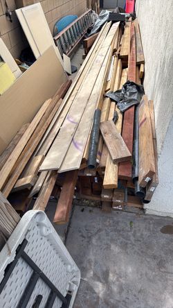Large Lot of Mixed Lumber and Wood Boards
