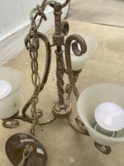 Rustic Chandelier Metal Lamp