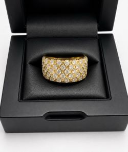 Gold Over 925 Sterling Silver Half Eternity Band Ring Size 12
