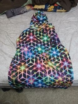 Uv/black light zip up hoodie