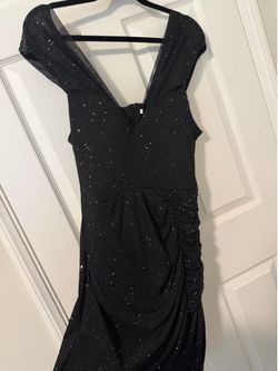 Black glitter dress