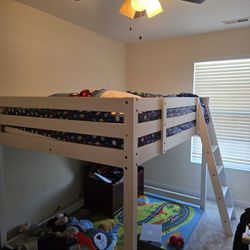 White Loft Style Bunk Bed.