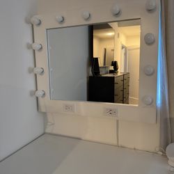 White Vanity Mirror 