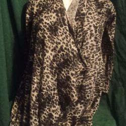 Cecico Leopard Print Shrug Cardigan 