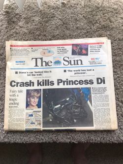 Princess dianna death, newspaper
