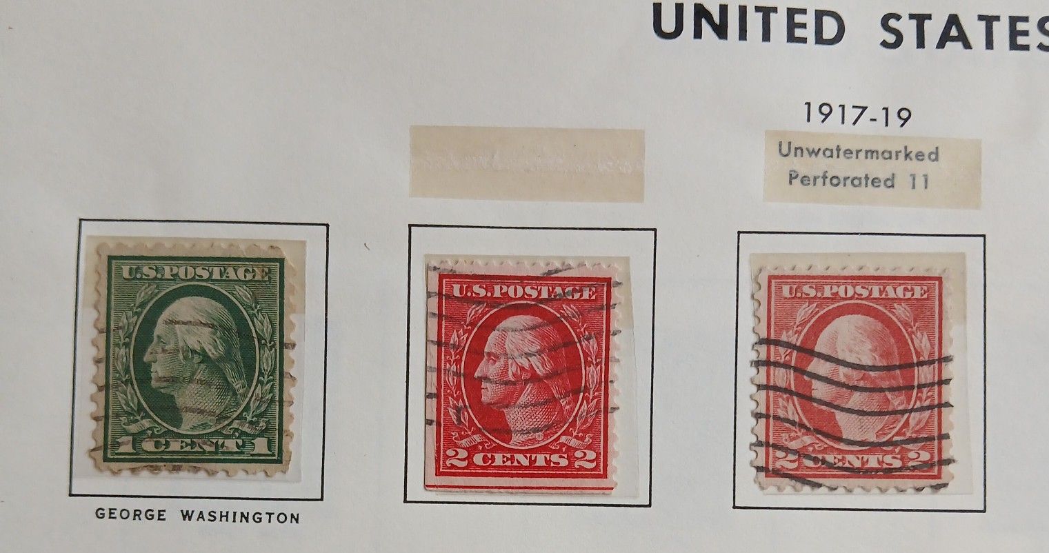 Early 1900s Era Washington Stamps