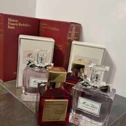 4pc Set 2x Baccarat Rouge 540 + 2x Dior Miss Dior