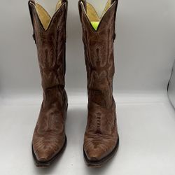 Corral Womens Picasso Cognac Brown Leather Cowboy Western Boots Sz 7.5M G1923