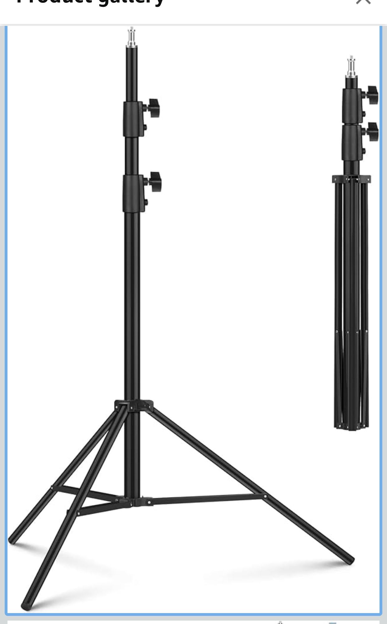 Photography Light Stand 9.2ft/110'', Heavy Duty Light Stand Aluminum Alloy Spring