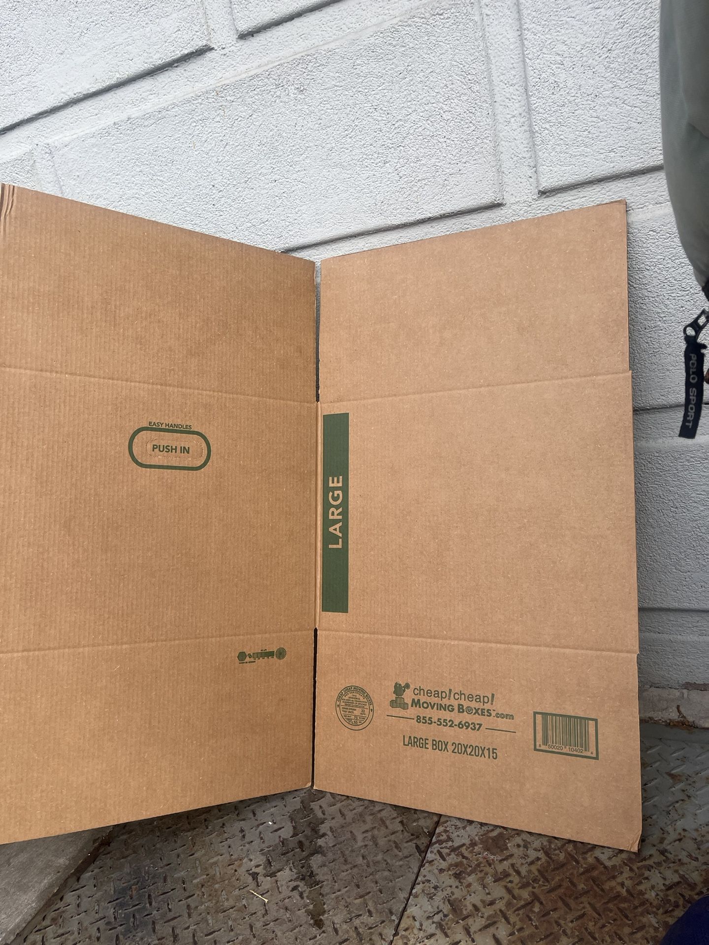 NEW! Pack of 12 Large Moving Boxes (20”x 20”x 15” box size)