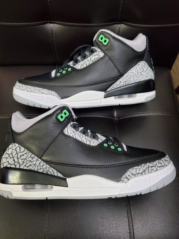 Brand New Size 9 - Air Jordan 3 Retro Green  (CT8532-031). B Grade. Great cond.