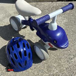 Shark toddler bike trike with helmet great condition local pickup