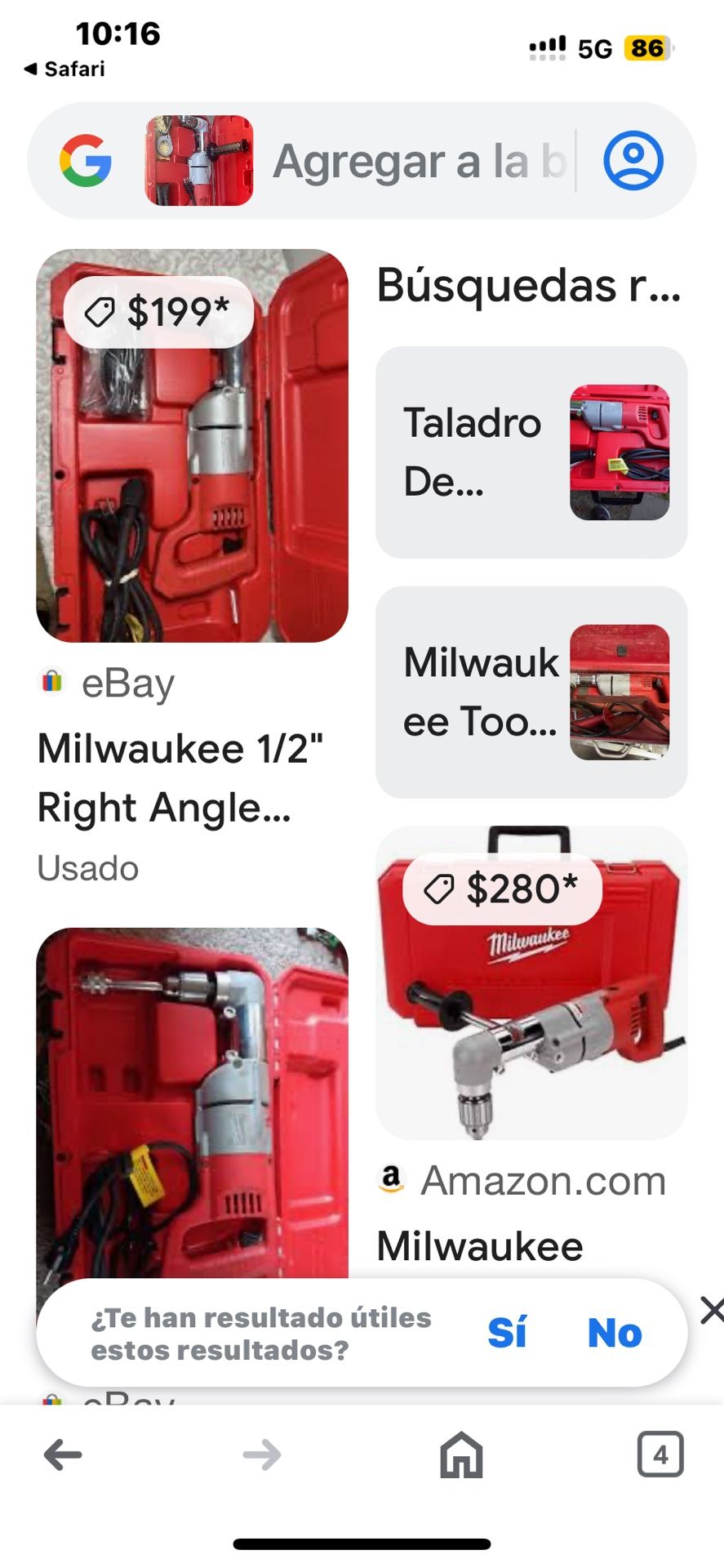 Taladro De Ángulo En Buenas Condiciones Milwaukee