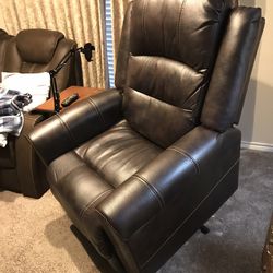 Brown reclining lift chair