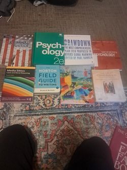 College textbooks, psychology, criminology, philosophy