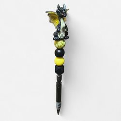 Dragon Figurine Beaded Mechanical Pencil Black Topper