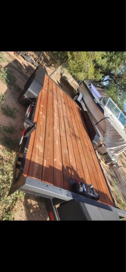 Flatbed Utility Trailer with Wood Deck