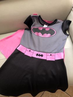 Batgirl dress with pink cape