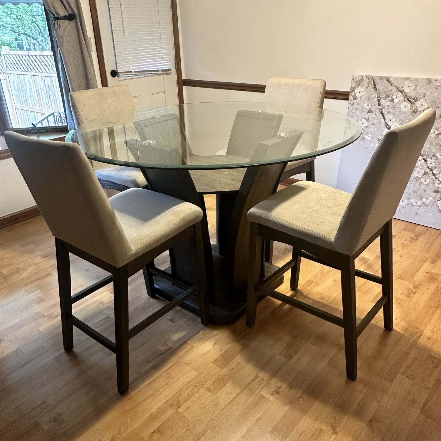 Glass Round Dining Set 