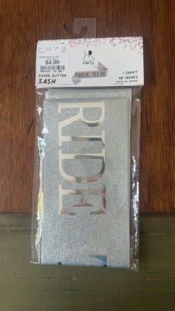 Bride To Be Silver Glitter Sash