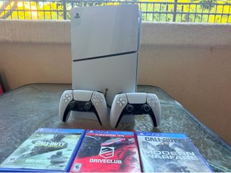 PlayStation 5 Disc 1TB Console Bundle + 2 Controllers & 3 Games