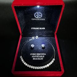 Giani Bernini Sterling Silver & Cubic Zirconia Bracelet & Earrings Gift Set
