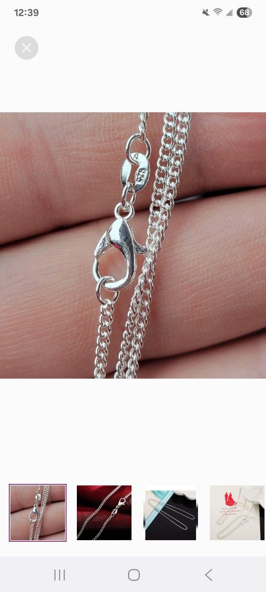 20" Solid Sterling Silver Stamped Unisex Curb Necklace / Chain
Brand New
High Polish
2mm Thickness
Offers Welcome
Looks Great With a Pendant
