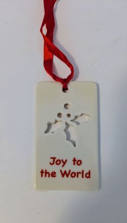 Lenox White Porcelain Holiday Holly Charm Red Ribbon NWT