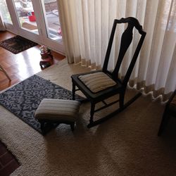Rocking Chair With Stool