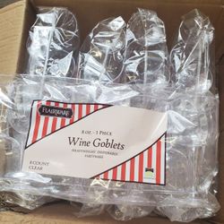 8 ounce Plastic Wine glasses