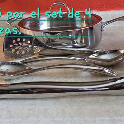 Sarten de 13" 33 cm y utensilios