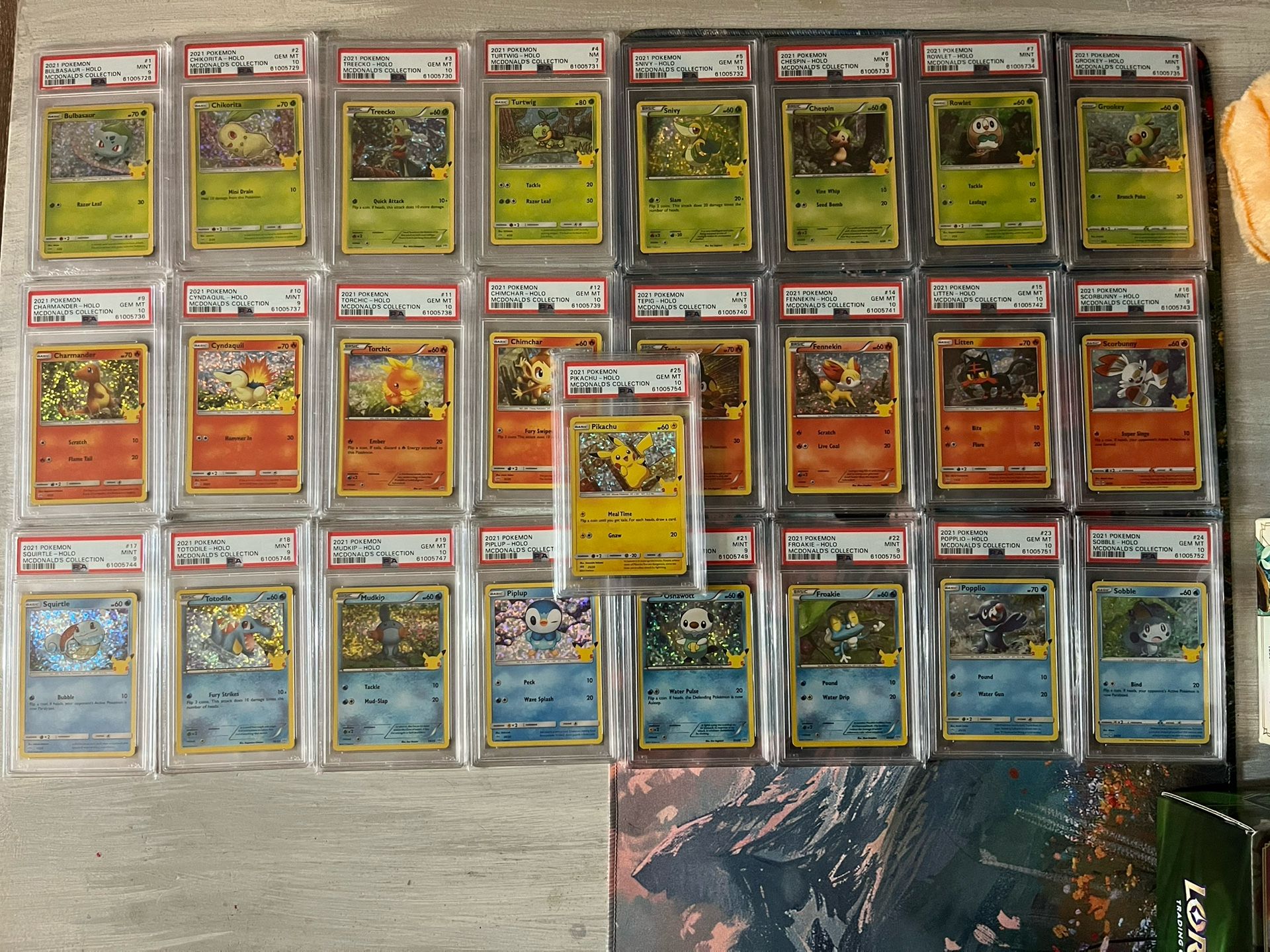 2021 25th Anniversary Pokemon McDonald’s Set Complete Holo (1-25) PSA 