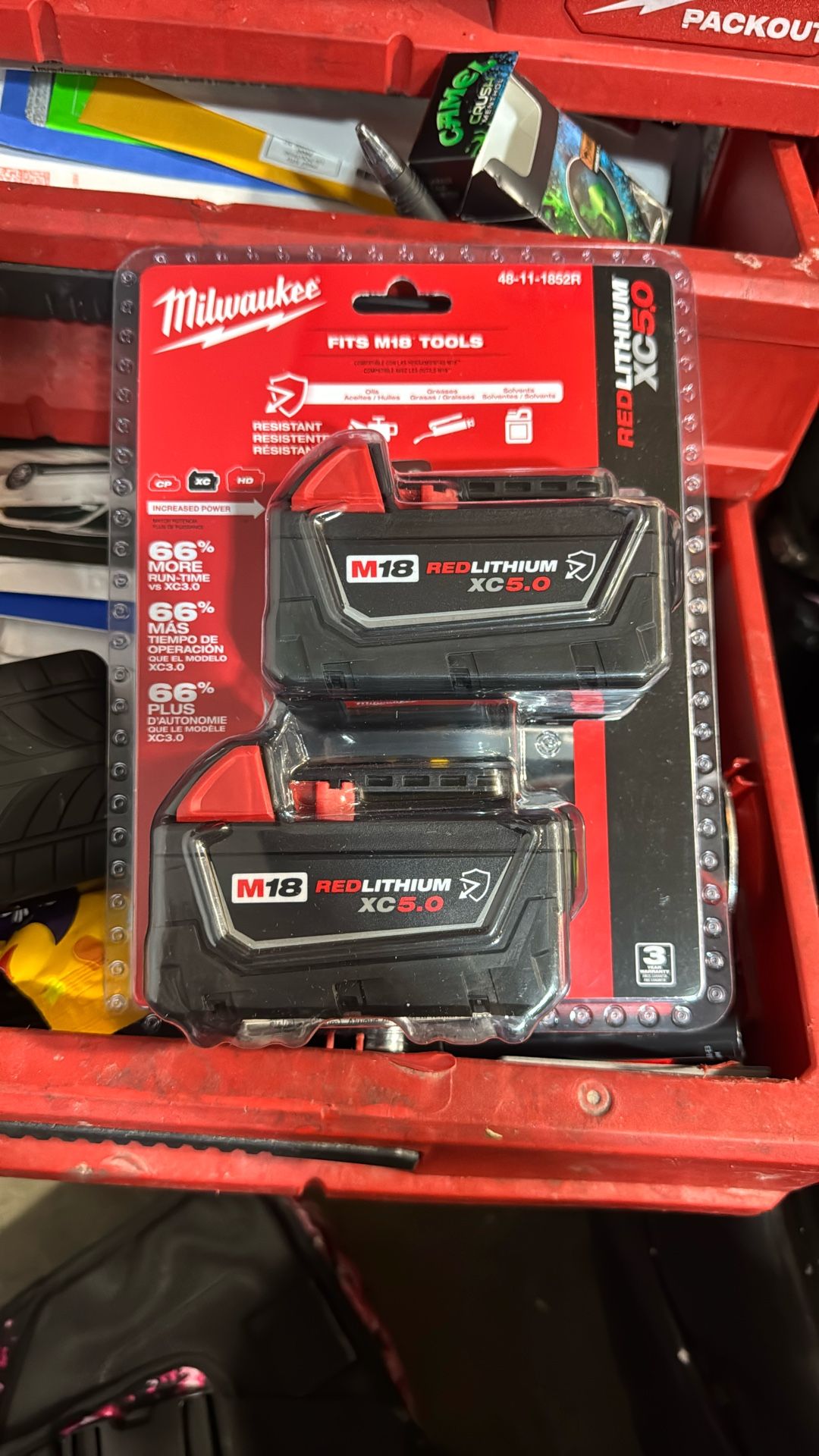Brand New XC 5.0 (2 Pack) Of Milwaukee Batteries