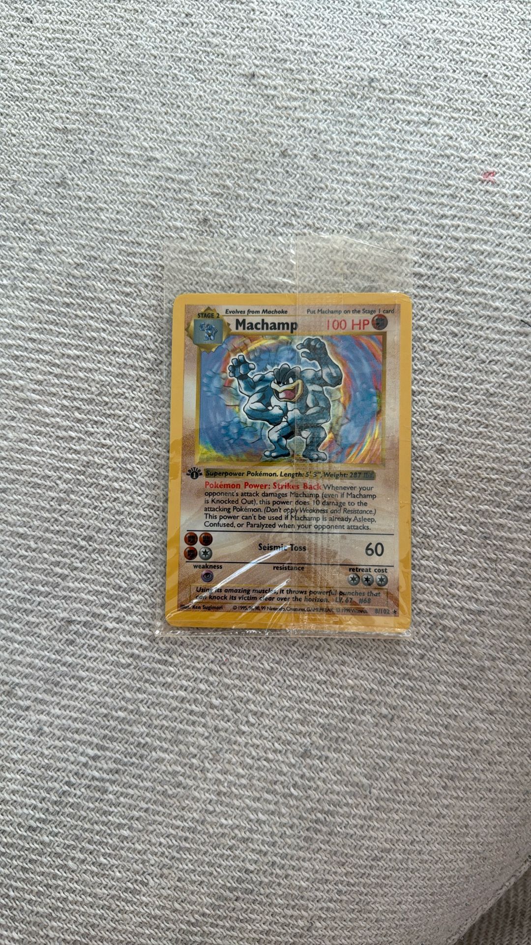 1ST EDITION SHADOWLESS MACHAMP HOLO Pokémon Card - 1999 Base Set #8