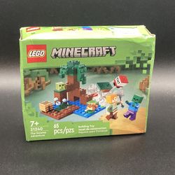 LEGO MINECRAFT: The Swamp Adventure (21240) 65 pcs Building Kit Alex Zombie Frog NEW Sealed