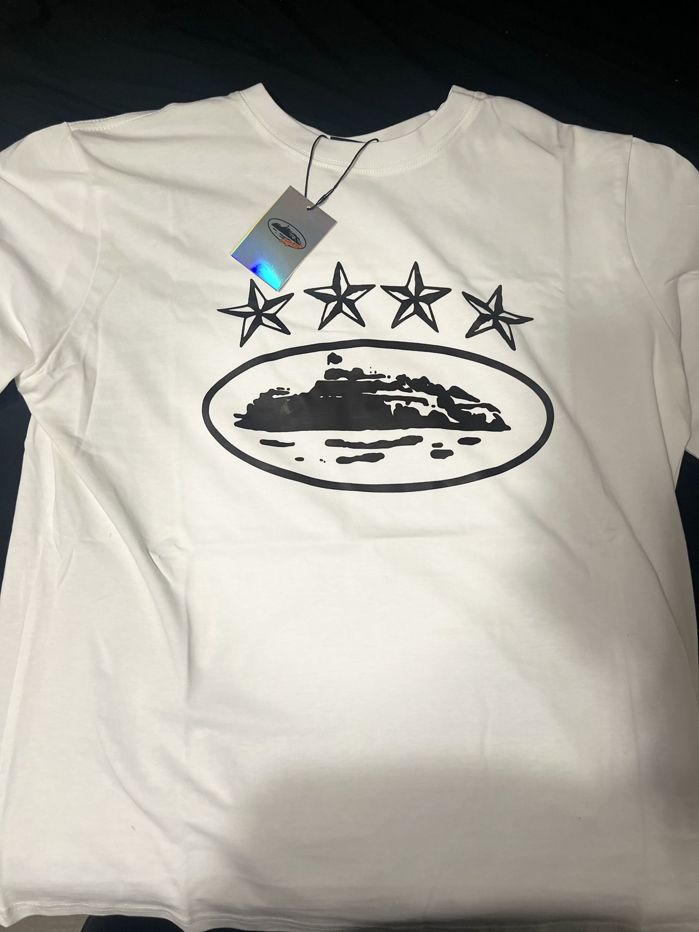 Cortiez White And Black Graphic Tee