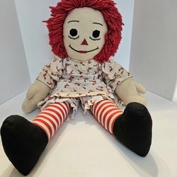 Large 23" Antique Raggedy Ann Plush Doll