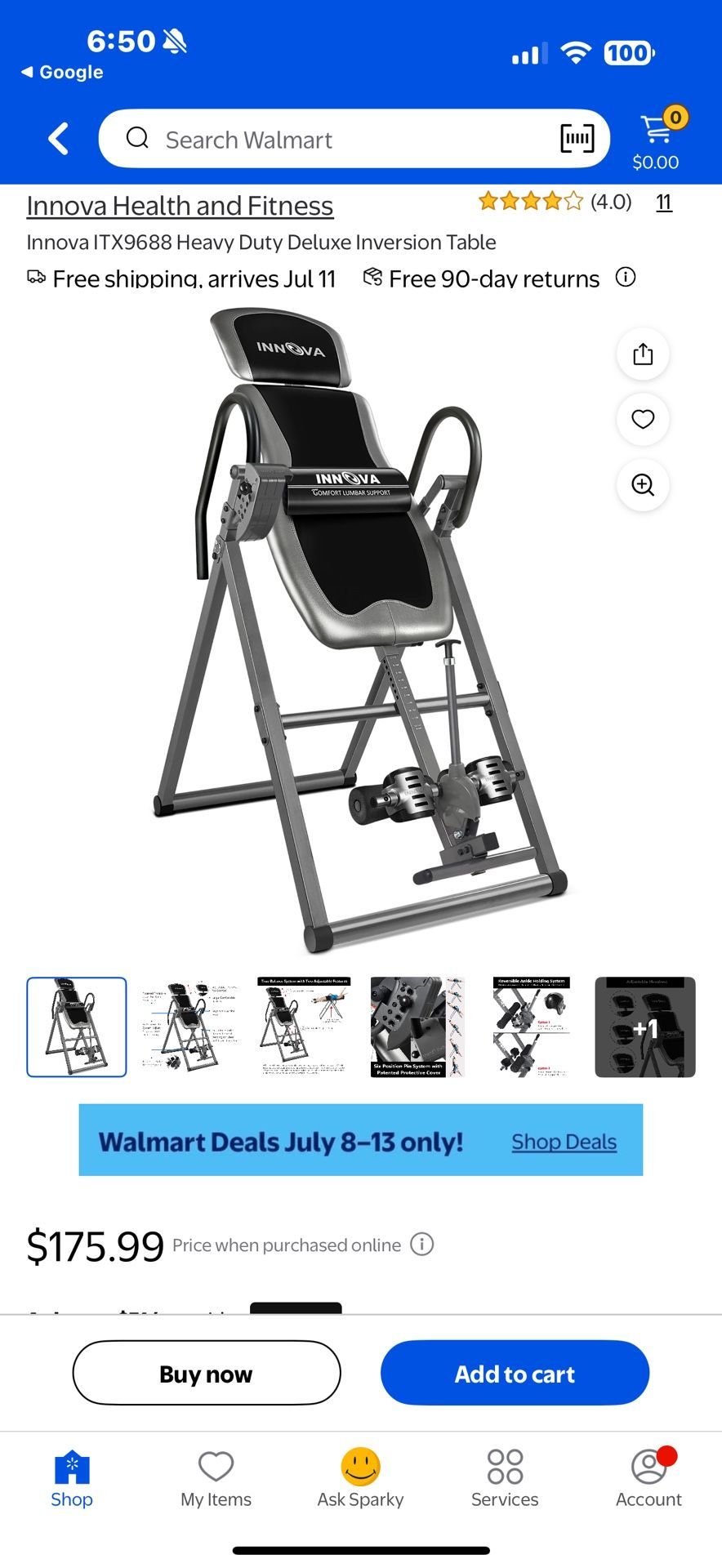 Innova ITX9688 Heavy Duty Deluxe Inversion Table