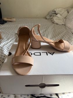 Aldo Nude Block Heel Sandals
