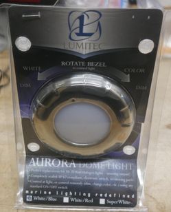 Lumitec Aurora Dome Light Polished SS Finish 2-Color White/Blue Dimming  101138. f(contact info removed)5.