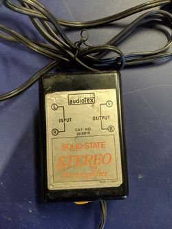 Vtg Audiotex Solid State Stereo Pre Amplifier Audio Speaker System RCA Cable Amp.