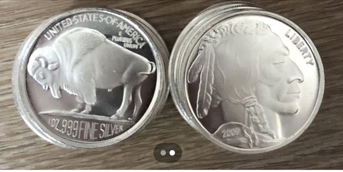 (20) 1 oz. .999 Fine Silver Buffalo Rounds