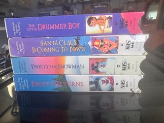 Vintage Christmas Classics VHS Lot – Frosty, Santa Claus & Little Drummer Boy