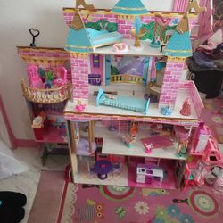 Barbie House With Lots Of Barbies And Clothes And Barbie Camper , Bike, 2 Cars And All Accessories Included + Some New Ones Too 