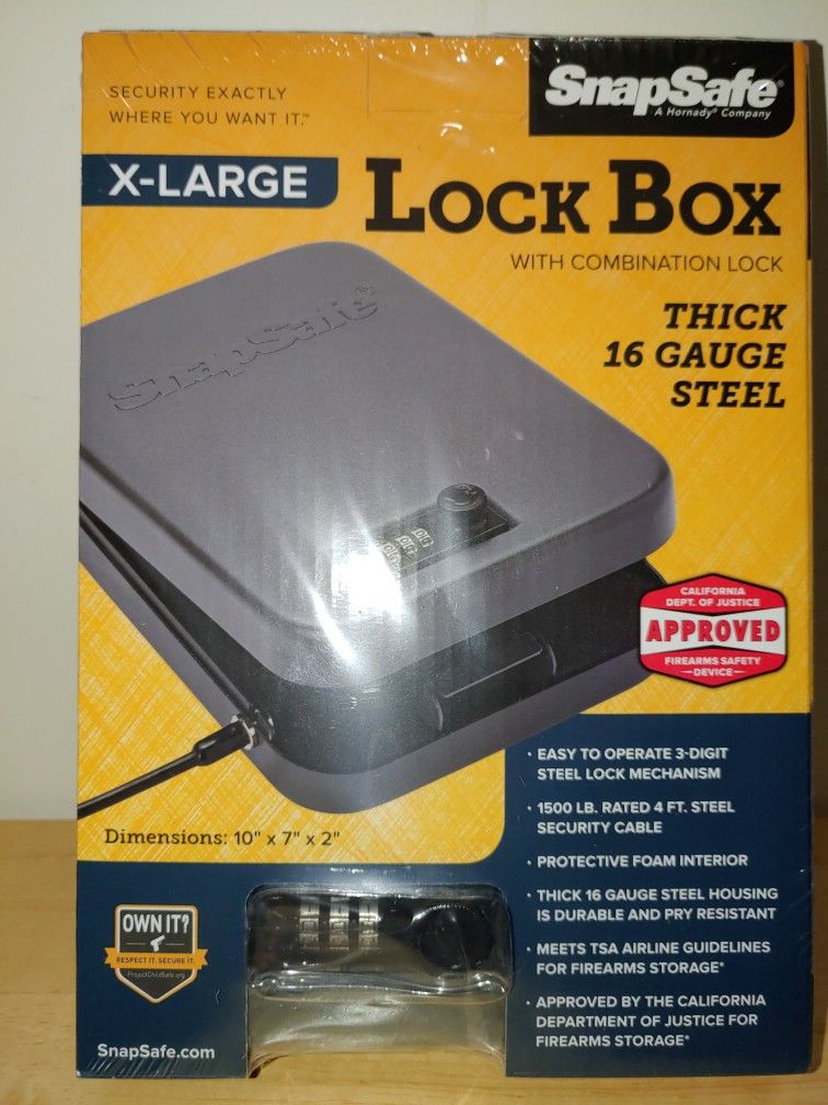 X-large Lock Box with combination Lock/SnapSafe