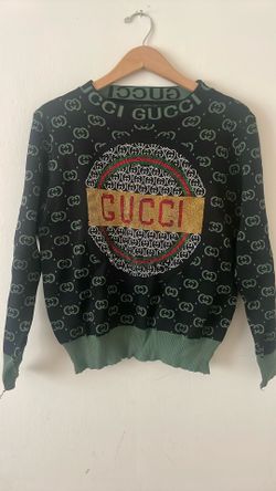 Black Sweater And Jumpsuit With Green Edges Size L