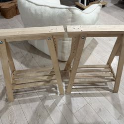 IKEA Mittback Trestle Birch Wood Desk Legs 